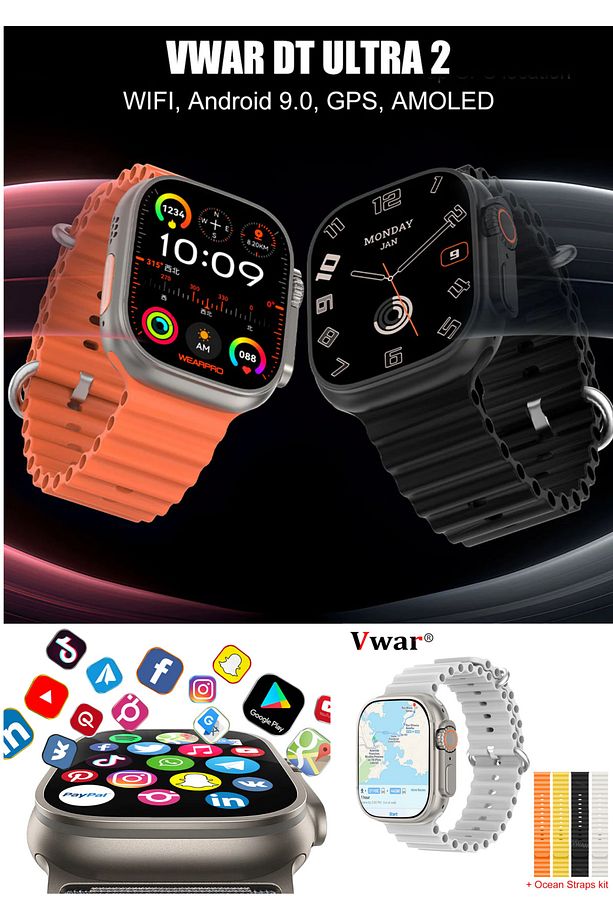 DT Ultra 2 Uygulama Market Destekli 4g Android Watch 10 Akıllı Saat Tiktok Youtube - 2