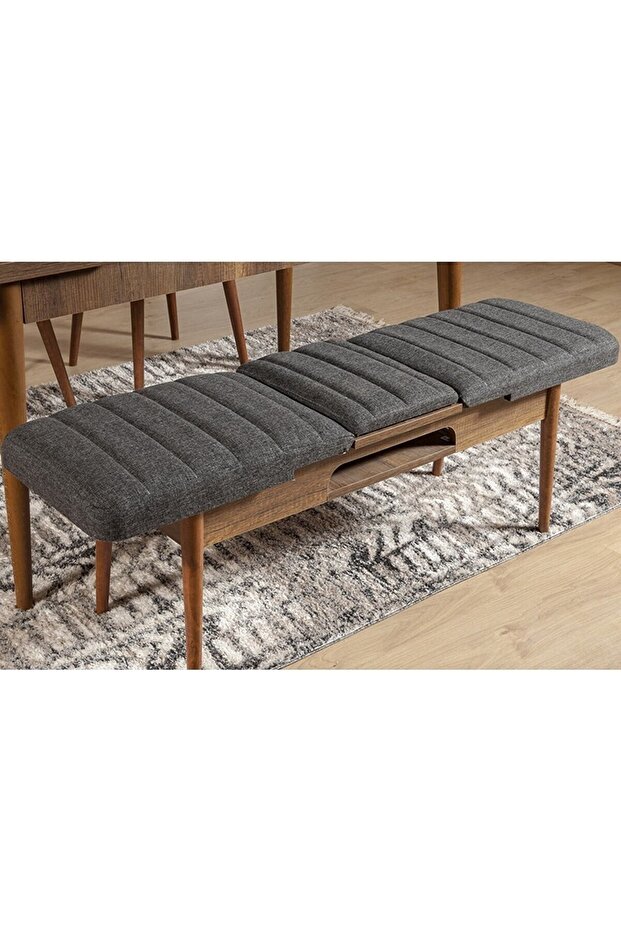 Ahşap Açılır Bench Ceviz Antrasit - 1