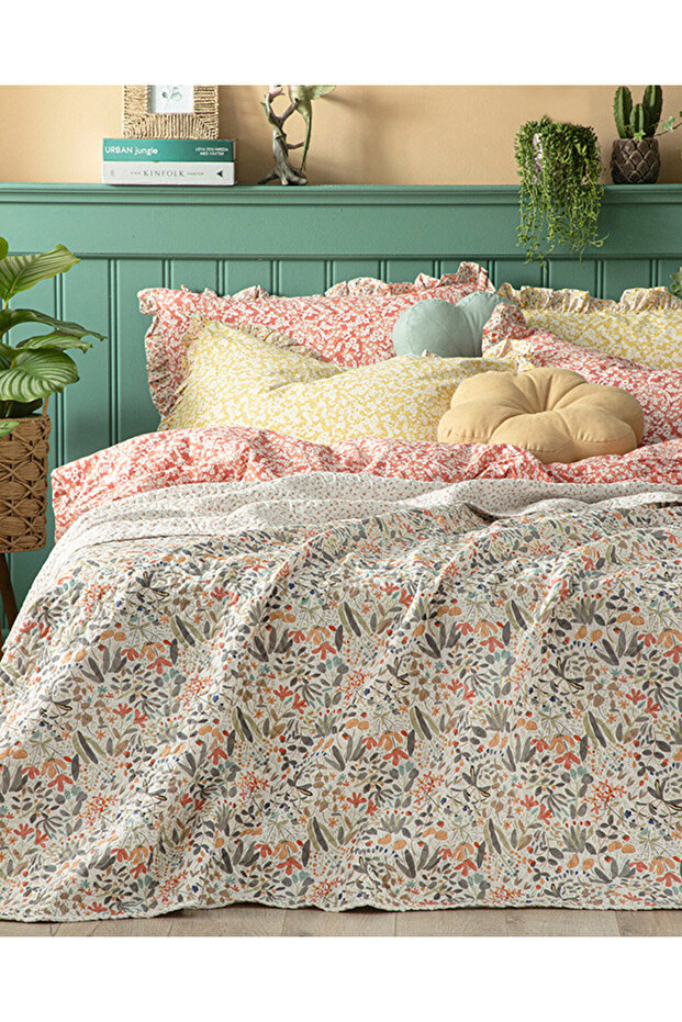 Wild Forest Tek Kişilik Çok Amaçlı Örtü Pembe - 1