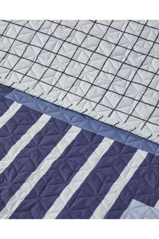 Patch Line Tek Kişilik Çok Amaçlı Örtü Lacivert - 3