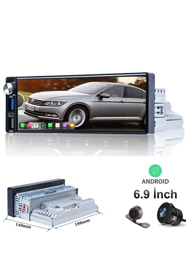 Android Double 6.9 inch 4x60w 2-32 Type-C Şarj Carplay Twogo Work WO-1975 - 1