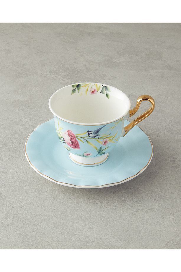 Vanilla New Bone China 4 Parça 2 Kişilik Fincan Takımı Açık Mavi - 2