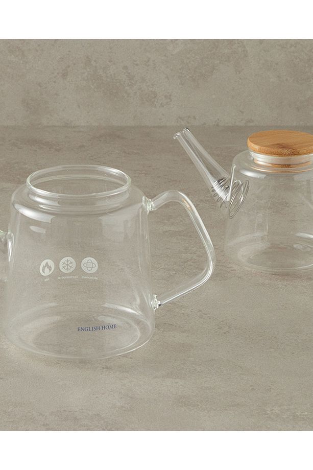 Ferrara Borosilikat Çaydanlık 550 ml 1000 ml Şeffaf - 4