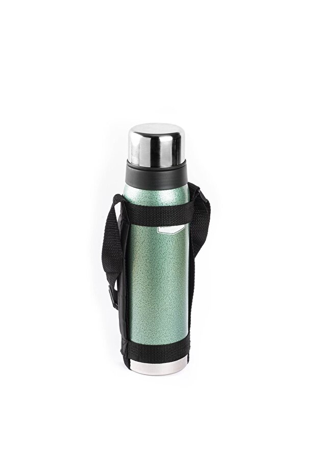 012-01-GREEN STAINLESS STEEL OUTDOOR THERMOS BOTTLE 900ML