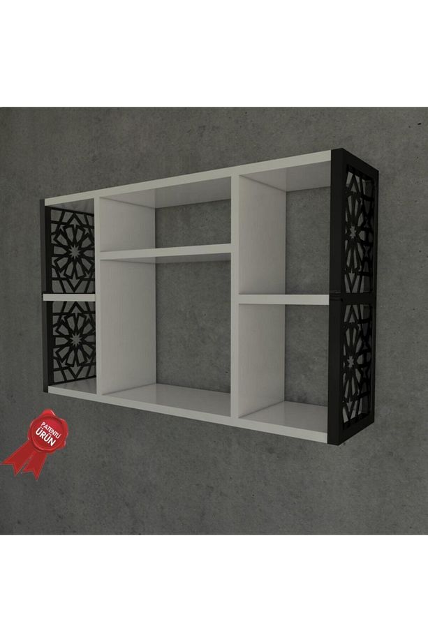 Terek Dekoratif Duvar Rafı Siyah - 3