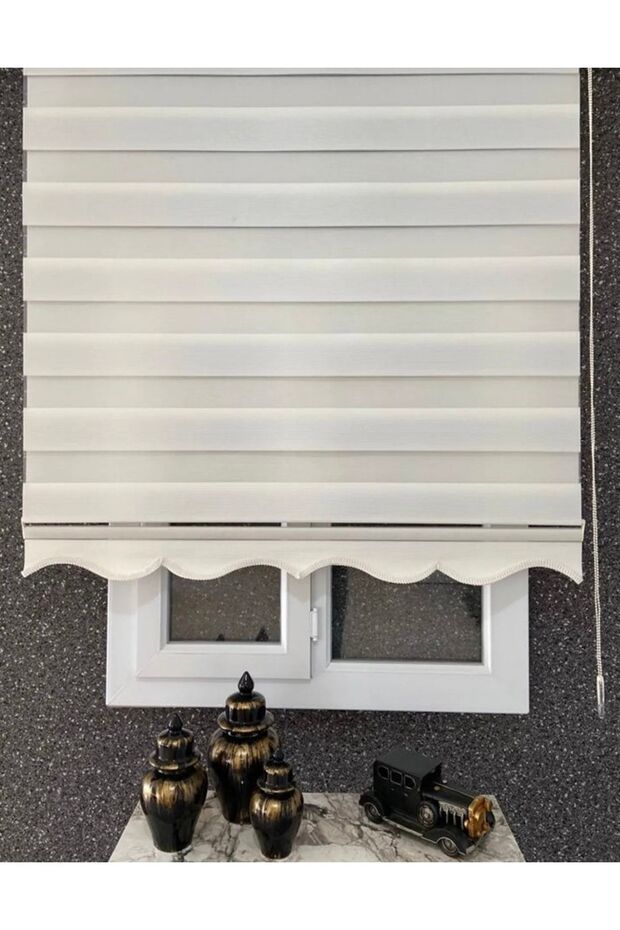 Küçük Pliseli Krem Zebra Stor Perde - 2