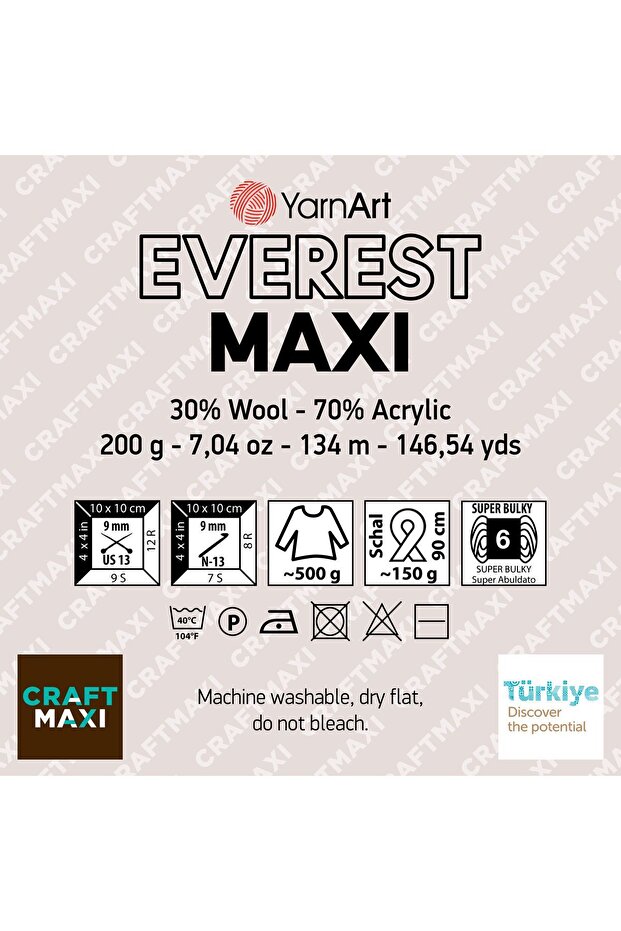 EVEREST MAXI - EBRULI HAND KNITTING STRING EBRULI-8029 - 2