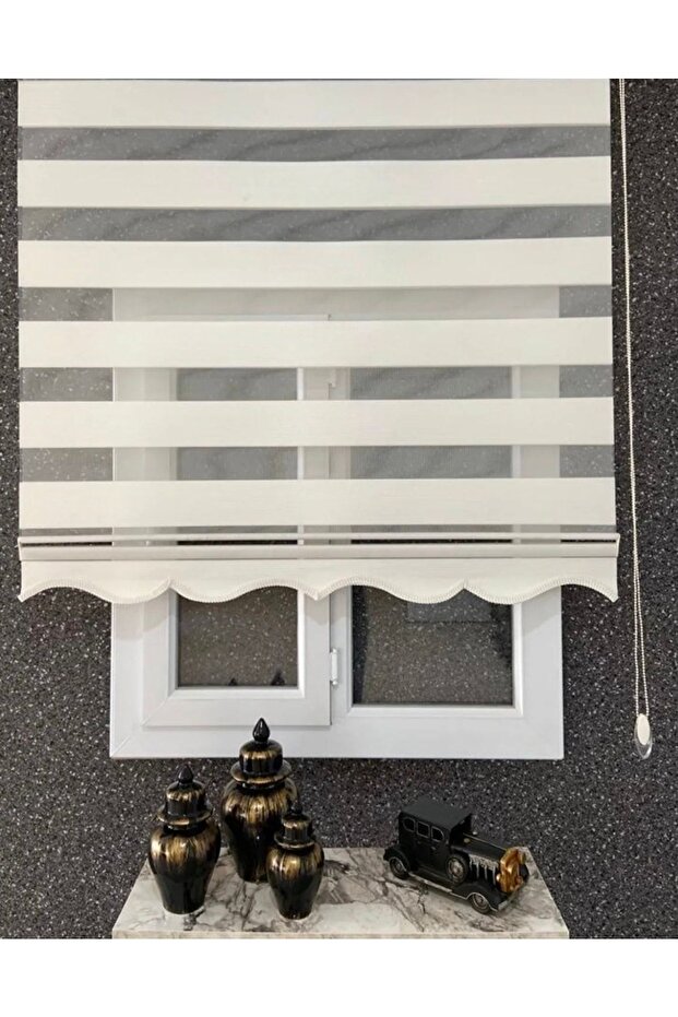 Küçük Pliseli Krem Zebra Stor Perde - 1