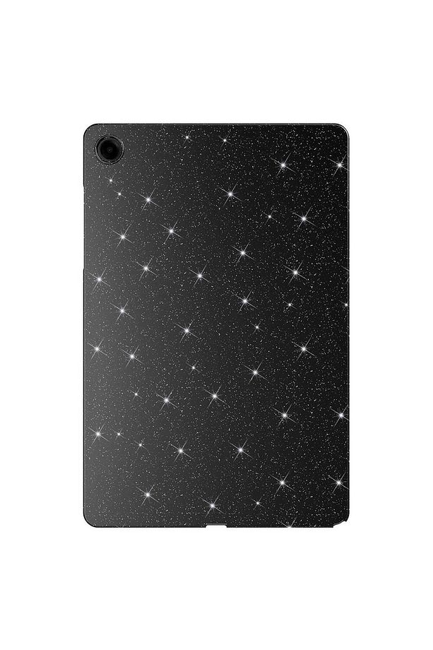 Samsung Galaxy Tab A9 Plus 11 inç Kılıf Simli Darbeye Dayanıklı Şeffaf Silikon Yaldızlı Parlak Taşlı - 2