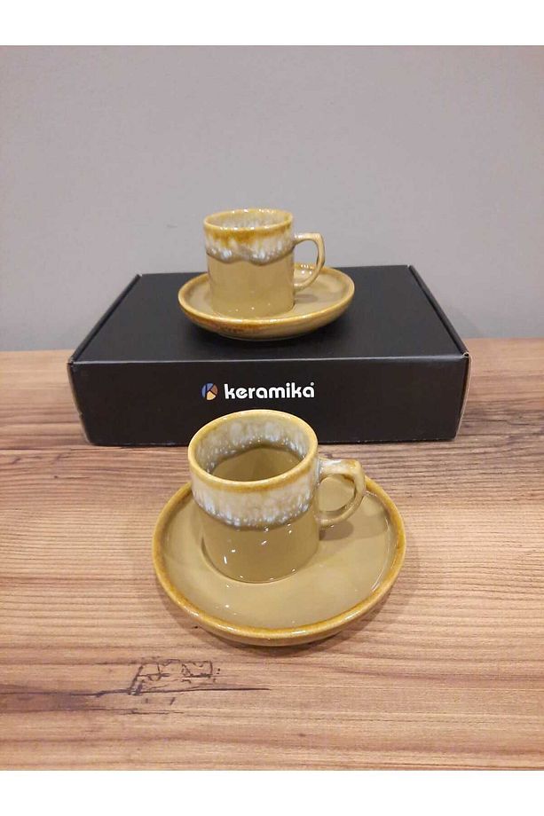 KERAMİKA 2 KİŞİLİK KAHVE FİNCAN TAKIMI 4 PARÇA REAKTİF SHIZEN - 3