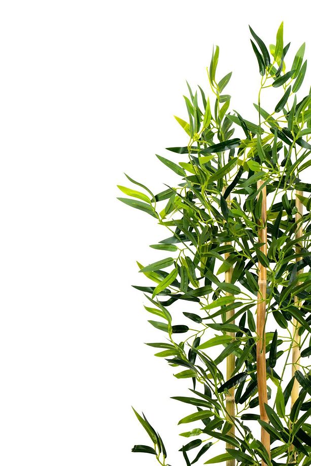 Yapay Yoğun Yapraklı Dekoratif Bambu Ağacı 3 Gövde 120cm - 6