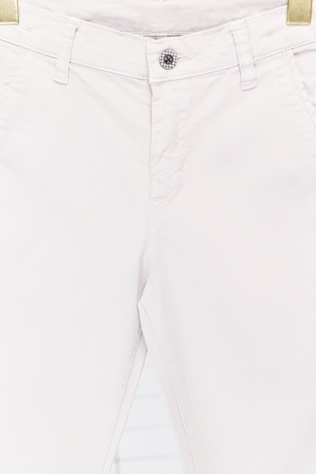 Taş Erkek Çocuk Regular Pamuklu Esnek Ayarlanabilir Lastikli Chino Dokuma Pantolon TKDSS24PL00006 - 7