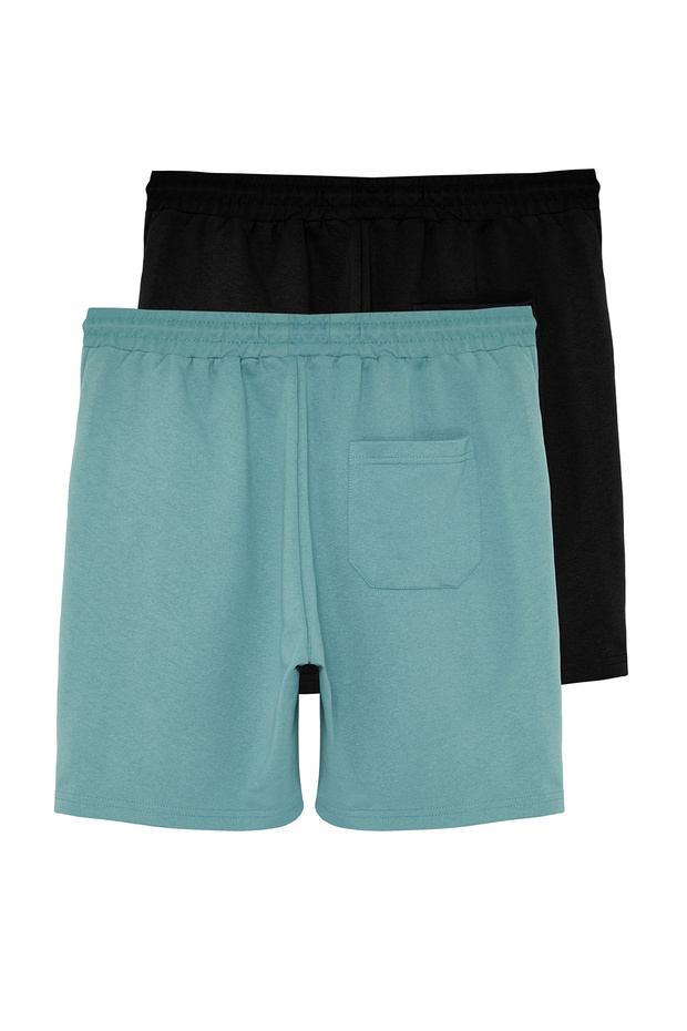 Mint-Siyah Regular/Normal Fit 2'li Paket Şort&Bermuda TMNSS21SR0095 - 13