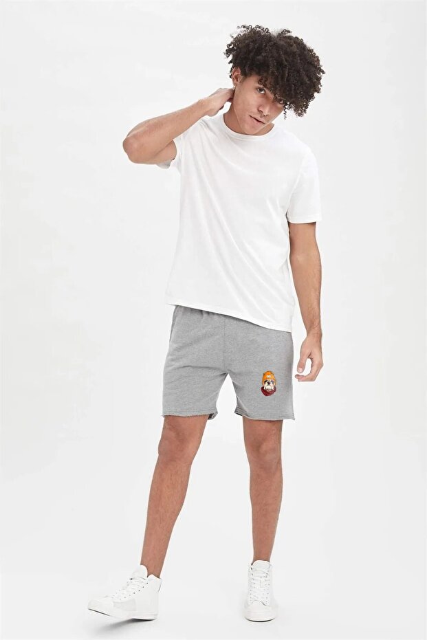 Basic Ανδρικό Σορτς - Dog Printed - 1