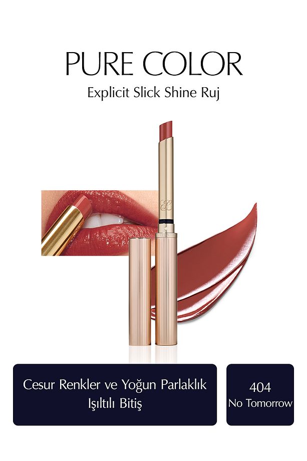 Işıltılı Bitişli Ruj - Pure Color Explicit Slick Shine Ruj - Renk: 404 No Tomorrow - 1
