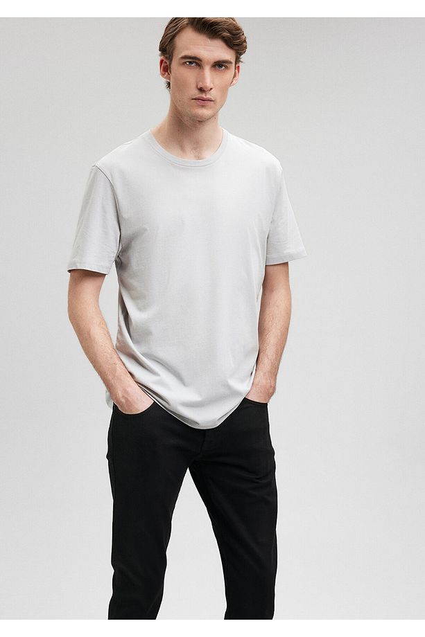 Gri Basic Tişört Regular Fit / Normal Kesim 0610251-70075 - 1