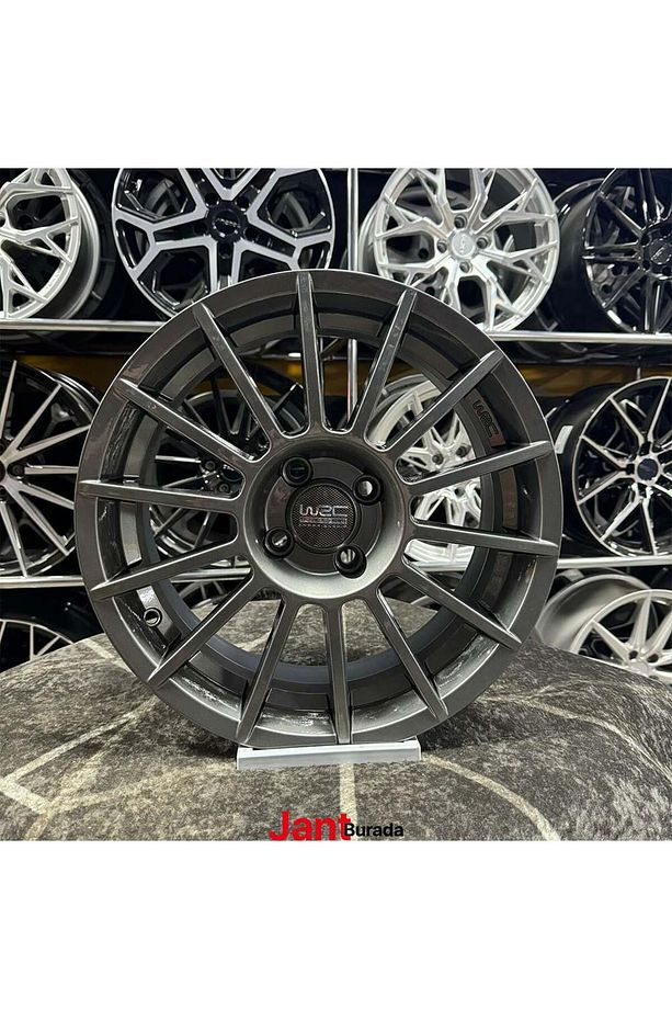 16" (inç) 4x100 WRC CLİO SYMBOL GETZ ERA UYUMLU Titanyum Jant Modeli 4 ADET - 1