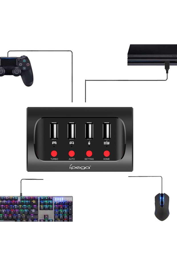 PS4/Nintendo Switch/Xbox One Kablolu Klavye ve Mouse Dönüştürücü Adaptör - 1