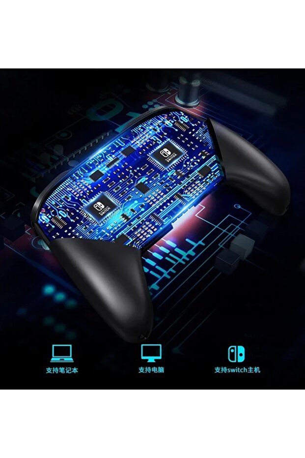 Nintendo Switch Pro Uyumlu Controller Kablosuz Bluetooth Gamepad Oyun Kolu - 4