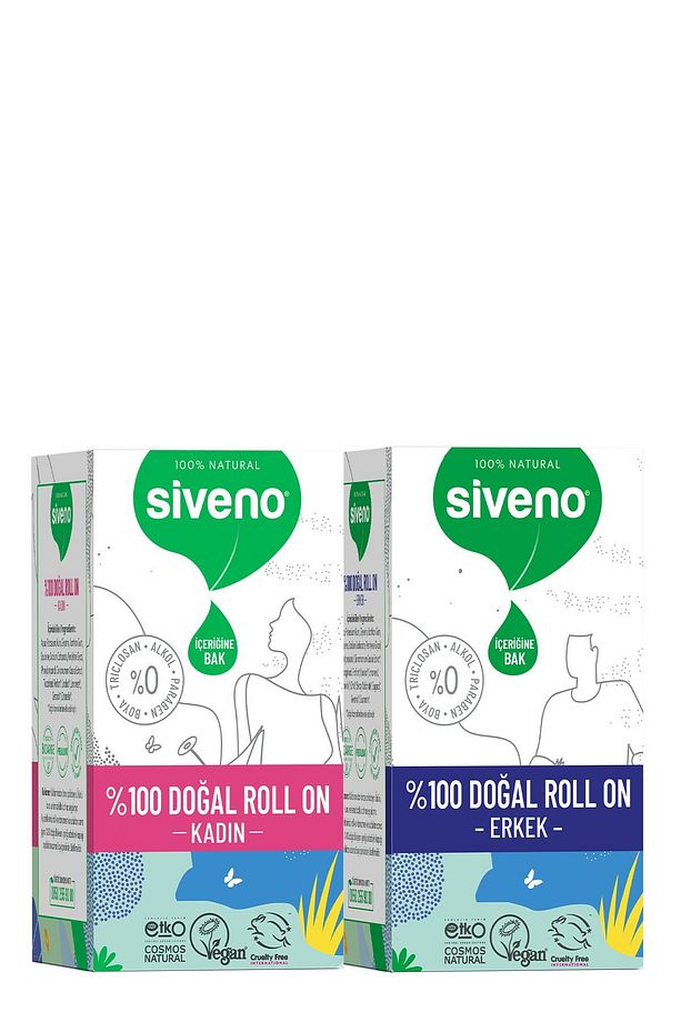%100 Doğal Roll On Kadın & Erkek Deodorant Ter Kokusu Önleyici Bitkisel Lekesiz 50 ml Set - 3