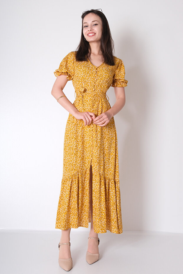 Düğmeli Elbise - 2