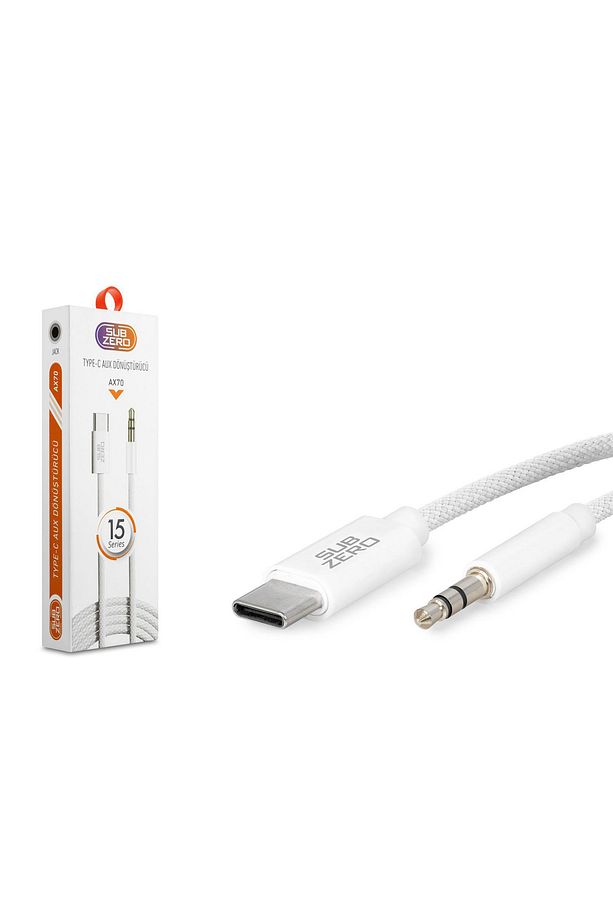 iPhone 15-15 PLUS-15 PRO- 15 PRO MAX uyumlu AUX Kablo Ses Dönüştürücüsü Hasır Type-C Çeviricisi - 6