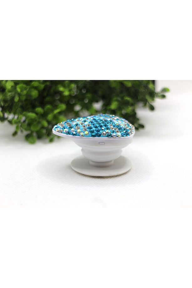 Popsocket Telefon Tutacağı Taşlı ve Kalp Desenli Parmak Tutucu - 2