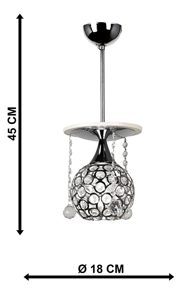 Penta Tekli Beyaz Avize - 5