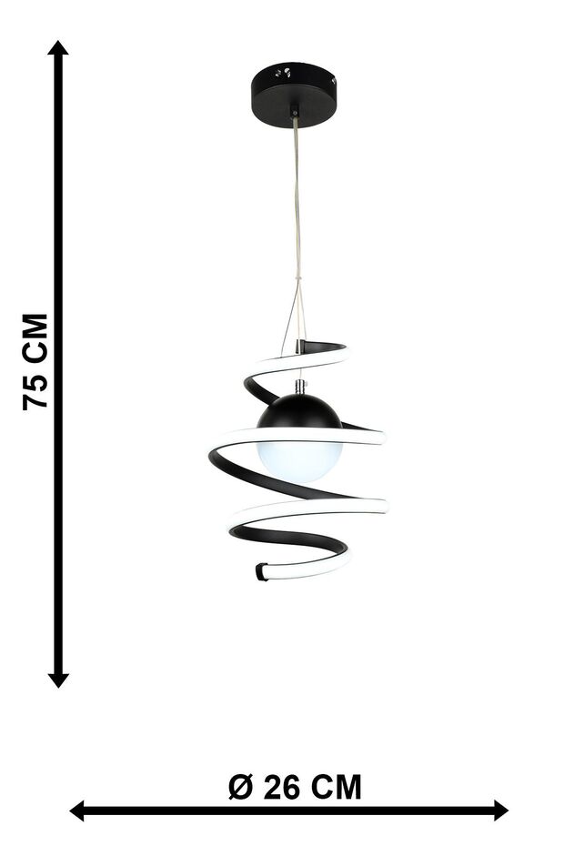 Direl Ledli Avize Siyah - 5