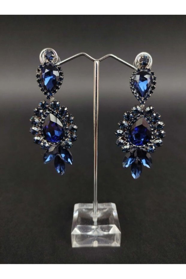Women's Earrings Crystal Stone Henna Wedding Bridal Earrings – Bijoux Earrings