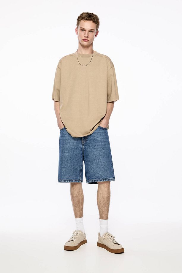 STWD baggy denim bermuda şort - 2