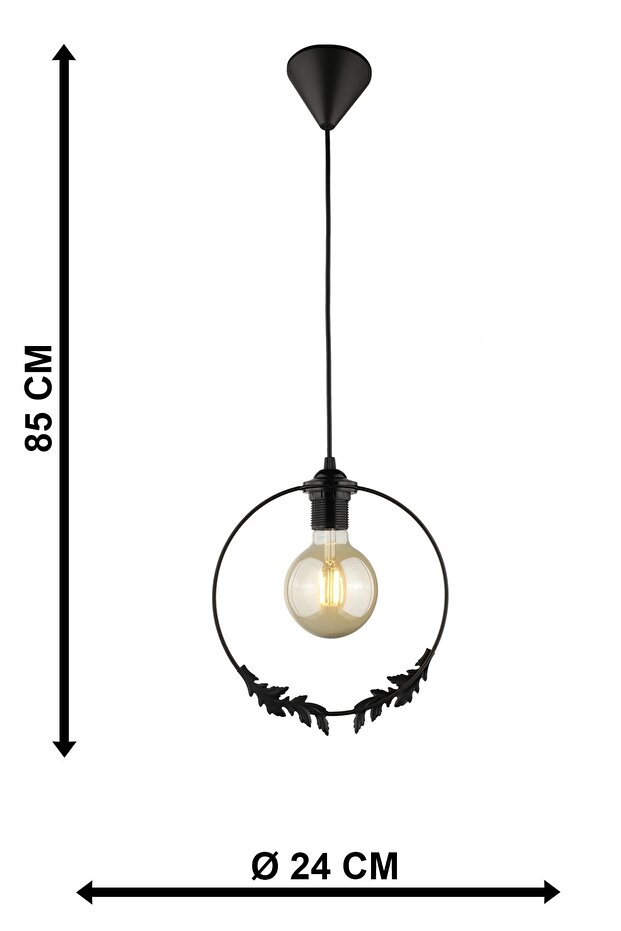 Haliç Tekli Avize Siyah - 5