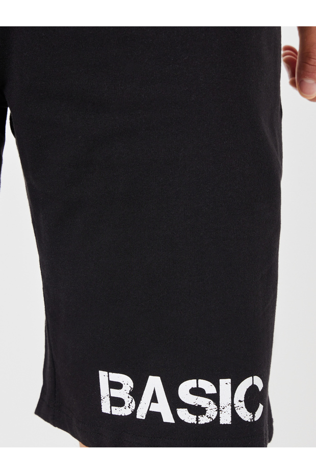 Back To Basic Slogan Oversized Shorts - 3