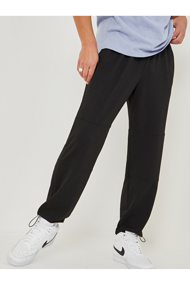 Relaxed Fitted Cut and Sew Toggle Cuffed Jogger
