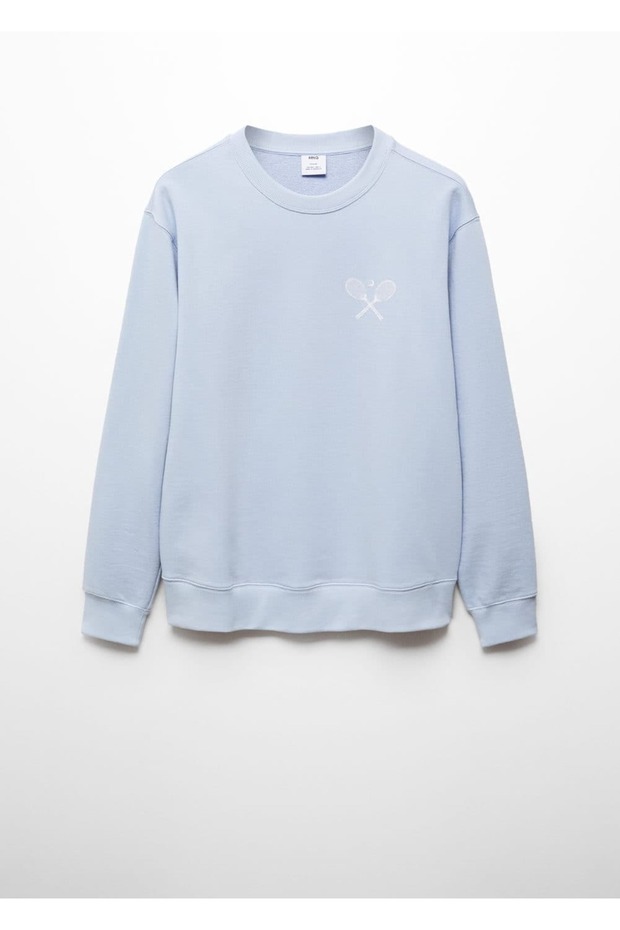 Desenli pamuklu sweatshirt - 3