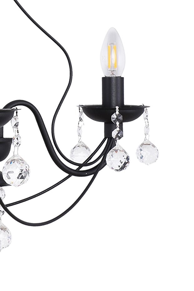 Günce 3'lü Siyah Avize - 4