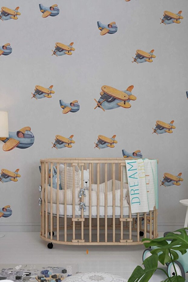 Gliders Airplanes Decorative Kids Teen Room Wall Sticker Set