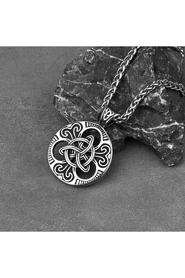 Nordic Triquetra Celtic Trinity Nordic Trinity 316L Steel Unisex Necklace