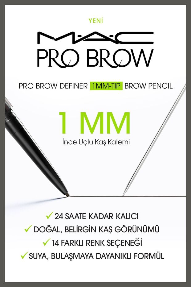 M·A·C PRO DEFİNER 1MM TIP BROW PENCİL - TAUPEB - KAŞ MASKARASI - 3