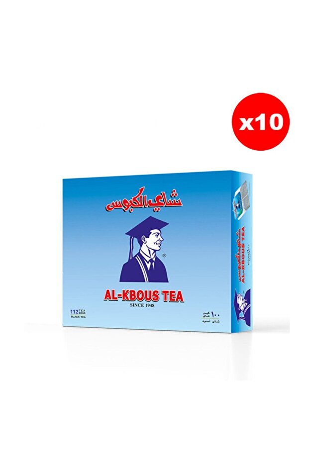 Al-kbous Black Tea - Pack of 100 Sachets, X10 Pack