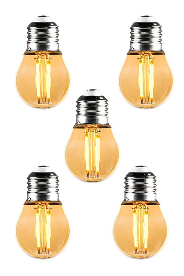 G45 Rustik Led 5 Adet Ampul Sarı Top - 2