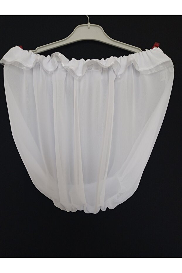 Lattice Tulle-White Multi Chiffon Organza with Ribbon Round Cut 145 cm Circumference Chiffon Tulle.