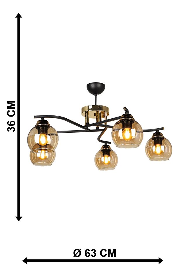 Alkan 5.li Avize Siyah - 5