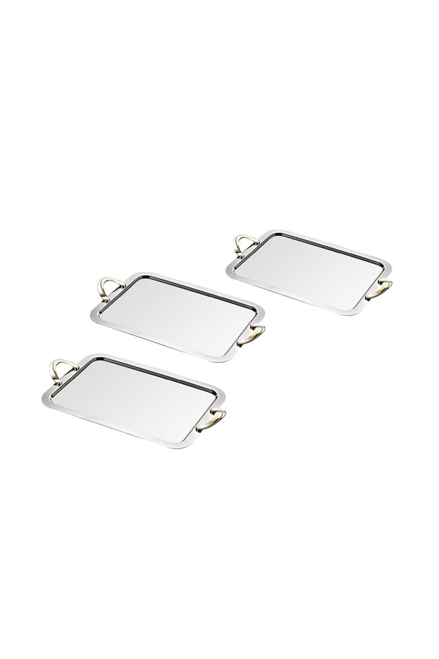 | Luxury Tea Tray Large | Service Tray | 18/10 Stainless Steel |