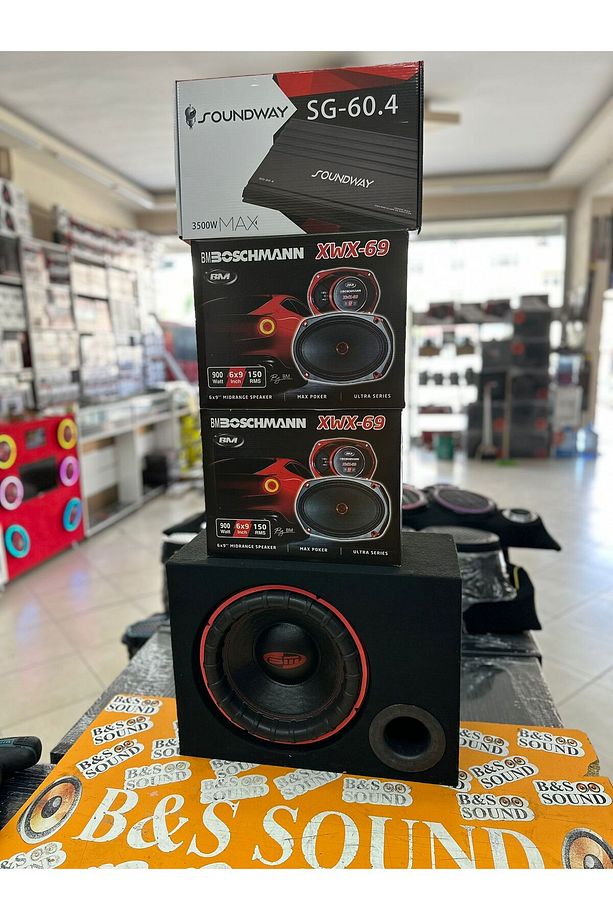 3500 wat 4 kanal amfi  4 adet oval mıdrange 1400 wat bass - 1