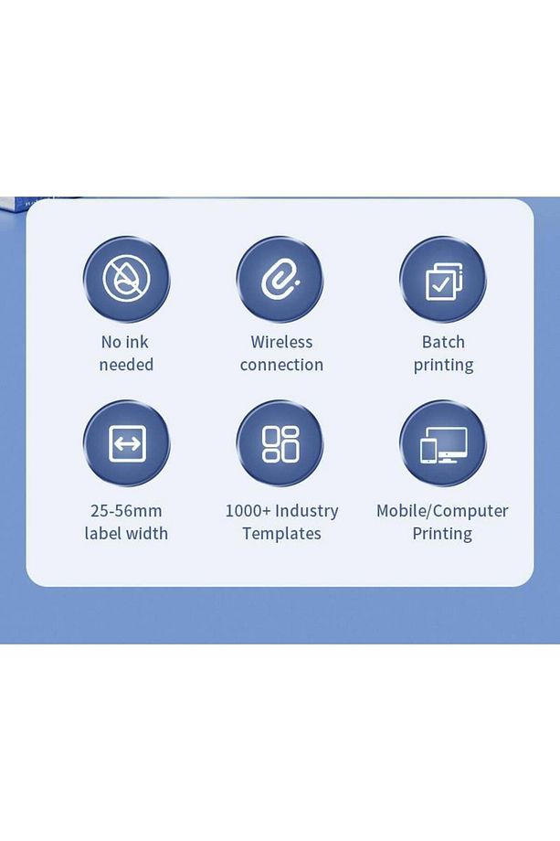 B1 Bluetooth Taşınabilir Termal Etiket Yazıcı - Göl Mavisi - 4