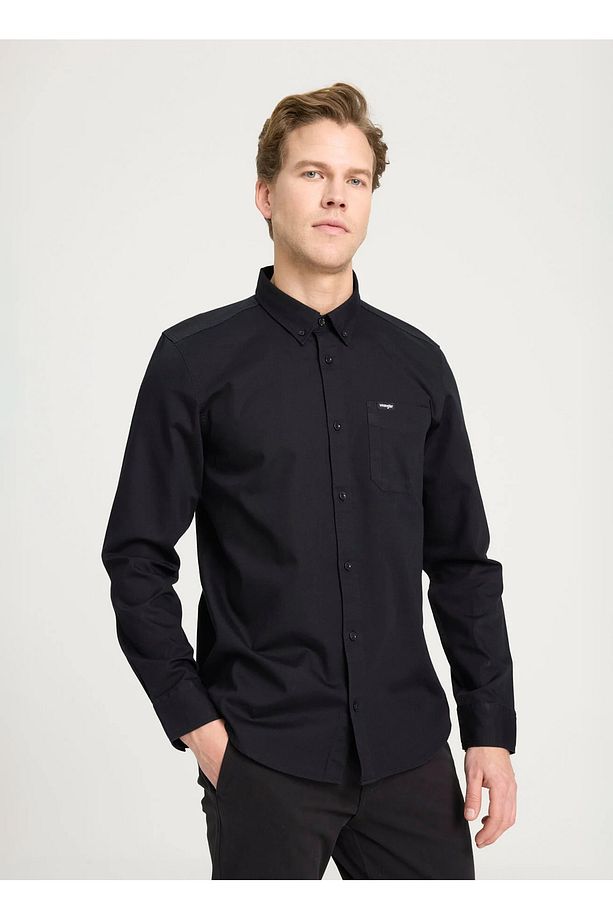 Regular Fit Siyah Erkek Gömlek W241464001 Uzun Kollu Gömlek - 1