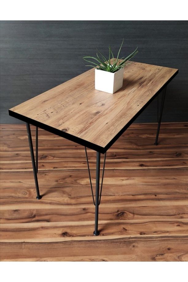 60x120 Dekoratif Mutfak Masası, Yemek Masası, Çalışma Masası, Bilgisayar Masası Çam - 2