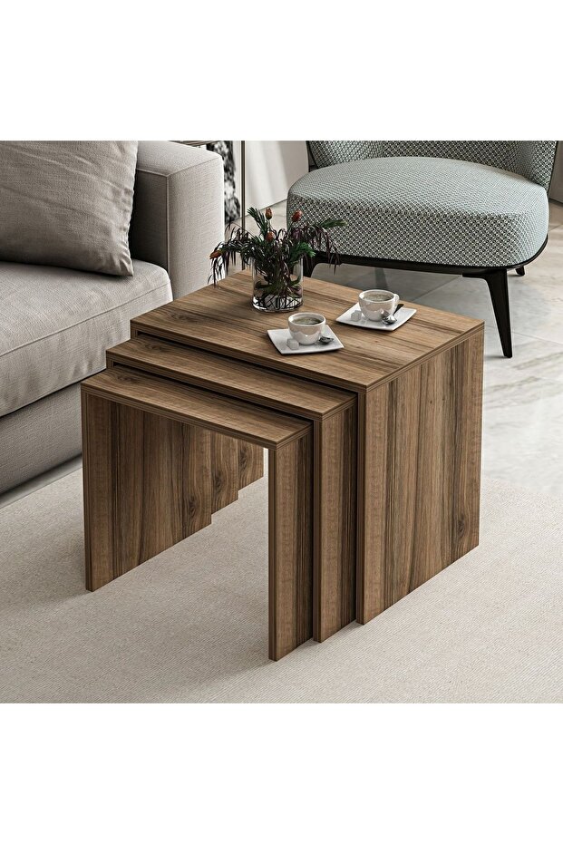 Alya 3lü Zigon Sehpa - Dore - 1