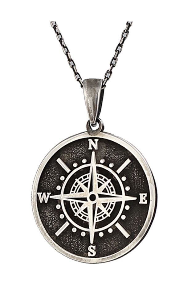 Pusula Gümüş Kolye - 1